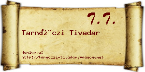 Tarnóczi Tivadar névjegykártya